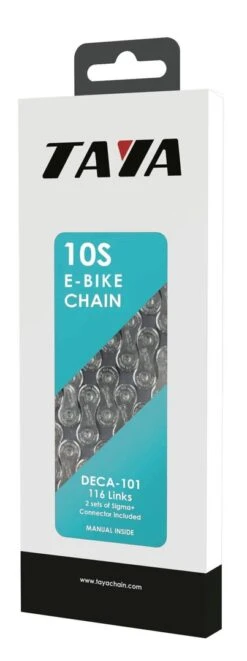 KMC Taya E-Deca-101 GST-500 Silber 10-fach Verstärkt Für E-Bike 136 Glieder -Stilvoller Laden Für Fahrradausrüstung Kette Taya e Deca 101 GST 500 10 fach E Bike 136 Glieder 100301 136 641306415794a